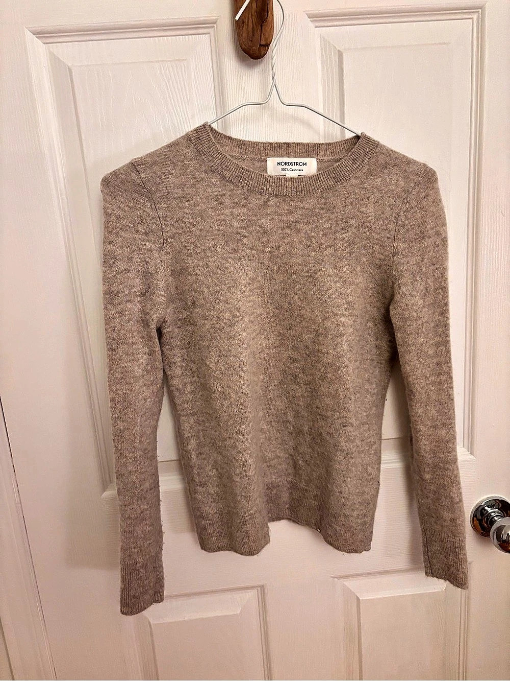 Nordstrom Cashmere Crewneck Sweater 100% in Brown